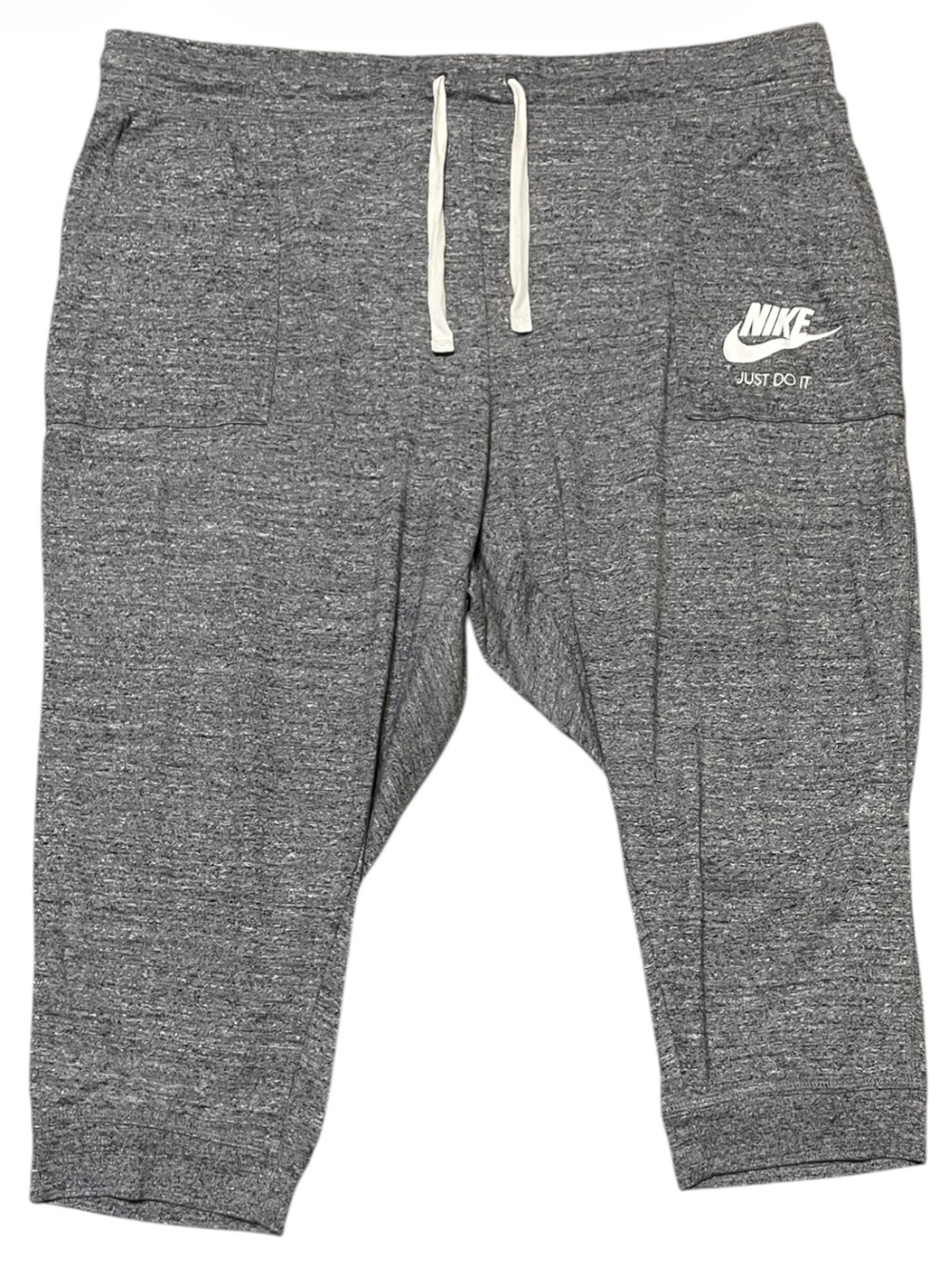 Nike Women's Sportswear Gym Vintage Capri Sweatpants Heathered Gray XXL - Picture 2 of 9